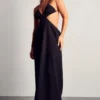 Cut Out Strappy Low Back Maxi Dress