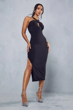 Double Layer Double Strap Midi Dress