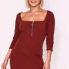 Ring Puller Long Sleeve Mini Dress