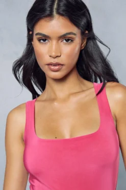 Double Layer Square Neck Bodycon Mini Dress 7 Double Layer Square Neck Bodycon Mini Dress -Ves Trendy Sales fushia double layer square neck bodycon mini dress 2