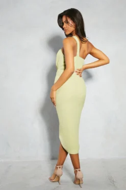 Linen Twist Asymmetric Neckline Ruched Midi Dress 8 Linen Twist Asymmetric Neckline Ruched Midi Dress -Ves Trendy Sales mint linen twist asymmetric neckline ruched midi dress 2