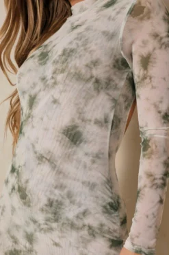 Missé Marble Print Mesh Extreme Backless Mini Dress -Ves Trendy Sales sage missC3A9 marble print mesh extreme backless mini dress 4