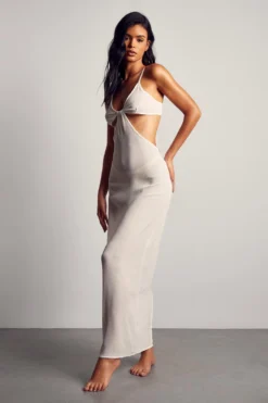 Sheer Strappy Cut Out Midaxi Dress 8 Sheer Strappy Cut Out Midaxi Dress -Ves Trendy Sales white sheer strappy cut out midaxi dress 3